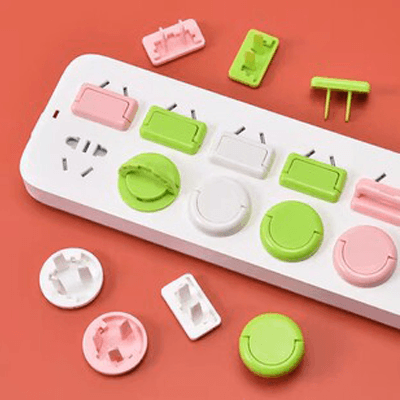 মাল্টিকালার বেবি সেফটি সকেট প্লাগ কভার - Baby Electric Shock Protection Socket Plug Cover